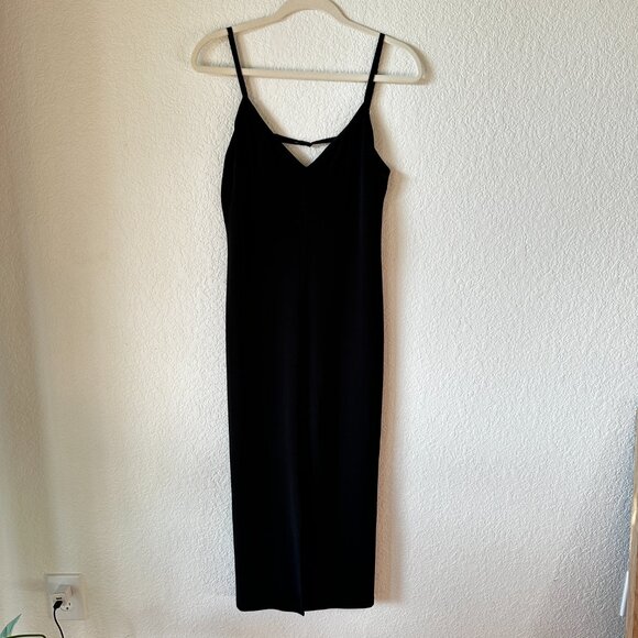 Alice + Olivia Classy Black Mesh Open Back Midi Dress – Size 8 (Fits M–L) - Picture 4 of 9